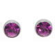 Ohrstecker Mini Silber plated . Crystal Fuchsia . 5mm