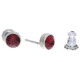 Ohrstecker Mini Silber plated . Crystal Siam . 5mm