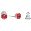 Ohrstecker Mini Silber plated . Crystal Lt. Siam . 5mm