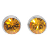 Ohrstecker Mini Silber plated . Crystal Topaz . 5mm