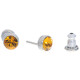 Ohrstecker Mini Silber plated . Crystal Topaz . 5mm