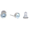 Ohrstecker Mini Silber plated . Crystal Lt. Azore . 5mm