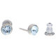 Ohrstecker Mini Silber plated . Crystal Lt. Azore . 5mm