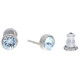 Ohrstecker Mini Silber plated . Crystal Lt. Azore