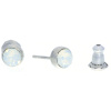 Ohrstecker Mini Silber plated . Crystal White Opal . 5mm