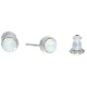 Ohrstecker Mini Silber plated . Crystal White Opal . 5mm