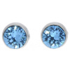 Ohrstecker Mini Silber plated . Crystal Aquamarine . 5mm