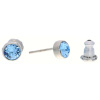 Ohrstecker Mini Silber plated . Crystal Aquamarine . 5mm