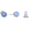 Ohrstecker Mini Silber plated . Crystal Lt. Saphire . 5mm