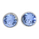 Ohrstecker Mini Silber plated . Crystal Lt. Saphire . 5mm