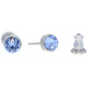 Ohrstecker Mini Silber plated . Crystal Lt. Saphire . 5mm