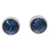 Ohrstecker Mini Silber plated . Crystal Montana . 5mm
