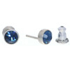 Ohrstecker Mini Silber plated . Crystal Montana . 5mm