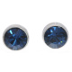 Ohrstecker Mini Silber plated . Crystal Montana . 5mm