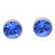 Ohrstecker Mini Silber plated . Crystal Saphire . 5mm