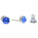 Ohrstecker Mini Silber plated . Crystal Saphire . 5mm