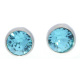 Ohrstecker Mini Silber plated . Crystal Lt. Turquoise . 5mm