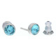 Ohrstecker Mini Silber plated . Crystal Lt. Turquoise . 5mm