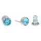 Ohrstecker Mini Silber plated . Crystal Lt. Turquoise