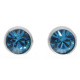 Ohrstecker Mini Silber plated . Crystal Indicolite . 5mm