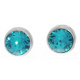 Ohrstecker Mini Silber plated . Crystal Blue Zircon . 5mm