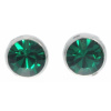 Ohrstecker Mini Silber plated . Crystal Emerald