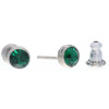 Ohrstecker Mini Silber plated . Crystal Emerald . 5mm