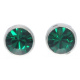 Ohrstecker Mini Silber plated . Crystal Emerald . 5mm