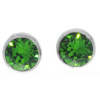 Ohrstecker Mini Silber plated . Crystal Fern Green . 5mm