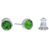 Ohrstecker Mini Silber plated . Crystal Fern Green . 5mm