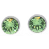 Ohrstecker Mini Silber plated . Crystal Peridot . 5mm