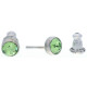 Ohrstecker Mini Silber plated . Crystal Peridot . 5mm