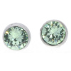 Ohrstecker Mini Silber plated . Crystal Chrysolite . 5mm