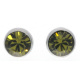 Ohrstecker Mini Silber plated . Crystal Khaki . 5mm