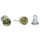 Ohrstecker Mini Silber plated . Crystal Khaki . 5mm