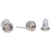 Ohrstecker Mini Silber plated . Crystal Greige . 5mm