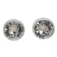 Ohrstecker Mini Silber plated . Crystal Greige . 5mm