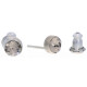 Ohrstecker Mini Silber plated . Crystal Greige . 5mm