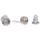 Ohrstecker Mini Silber plated . Crystal Greige