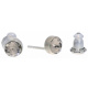 Ohrstecker Mini Silber plated . Crystal Greige