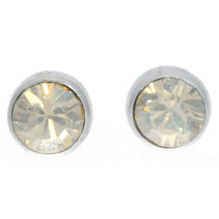 Ohrstecker Mini Silber plated . Crystal Golden Shadow . 5mm