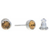 Ohrstecker Mini Silber plated . Crystal Lt. Smoked Topaz
