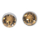 Ohrstecker Mini Silber plated . Crystal Lt. Smoked Topaz . 5mm