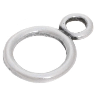 Verschluss Knebelverschluss Ring (nur Schlaufe) Antiksilber
