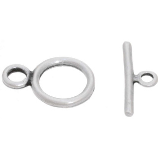 Verschluss Knebelverschluss Ring Set Antiksilber