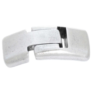 Verschluss Magnetverschluss Quader gebogen Set Antiksilber