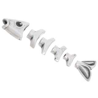 Bead Fisch Komplettset (A-F) Antiksilber