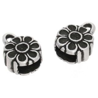 Endkappe Blume Set Antiksilber