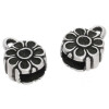 Endkappe Blume Set Antiksilber