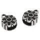 Endkappe Blume Set Antiksilber